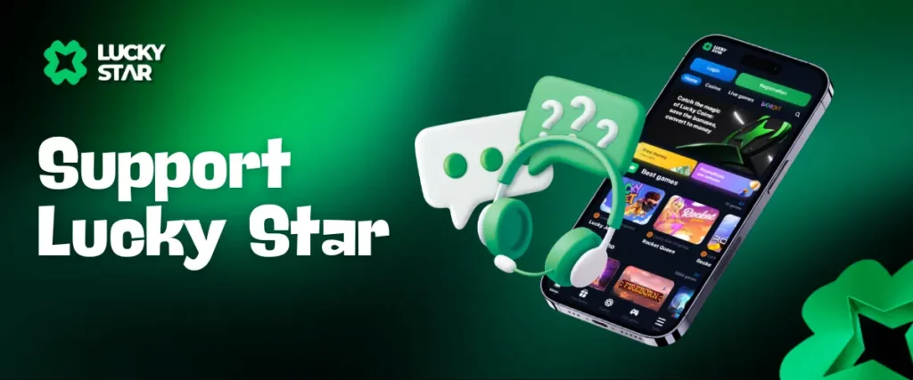 Customer support options available at Lucky Star Casino